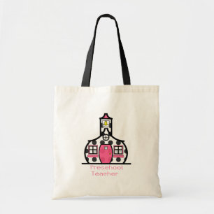Tote Bag École préscolaire de point de polka de professeu