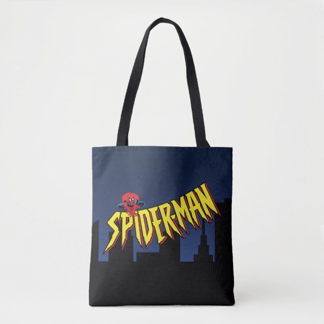 Tote Bag Écran de titre de la série Animée Spider-Man 90's (Devant)