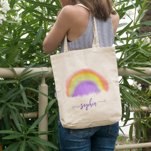 Tote Bag Écran pluviale pour filles script de nom moderne