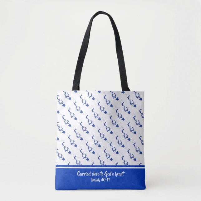 Tote Bag Écriture chrétienne Étoile ISRAÉLIENNE David Isaia (Devant)