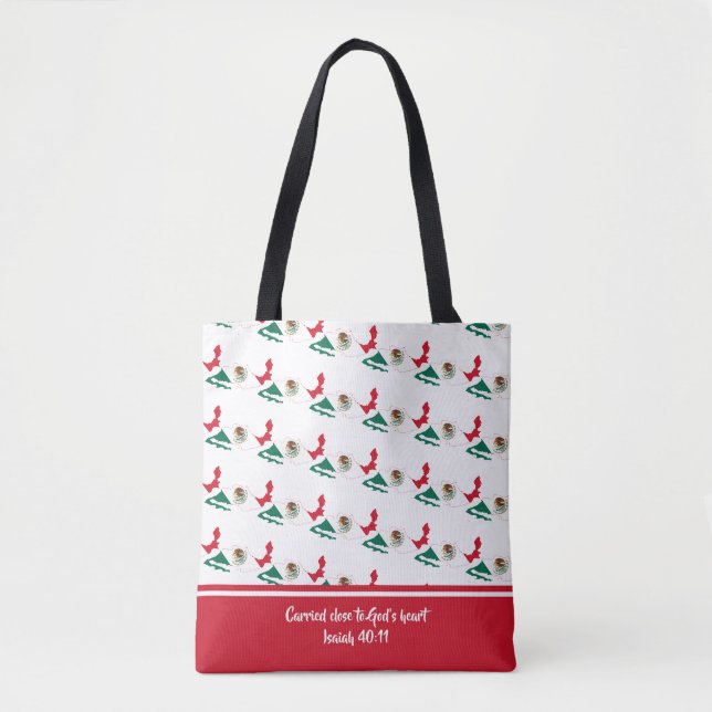 Tote Bag Écriture chrétienne MEXIQUE DRAPEAU Isaïe (Devant)