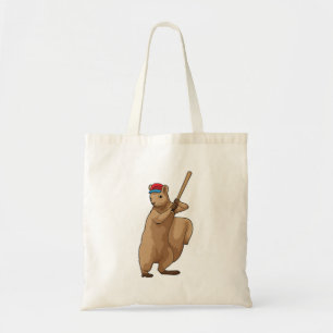 Tote Bag Écureuil au baseball avec batte de baseball