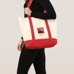 Tote Bag Écureuil duveteux « Fou des fraises », drôle 