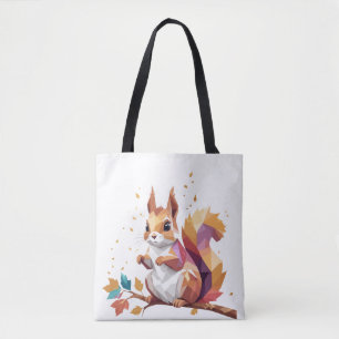 Tote Bag Écureuil Jouer adorable animal amusant Cool coloré