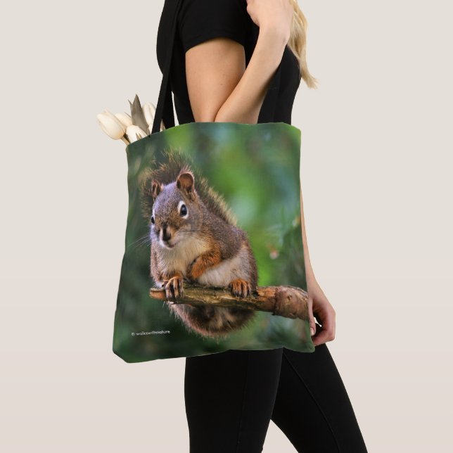 Tote Bag Écureuil rouge souillé dans le Fir (De près)