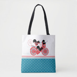 Tote Bag Écureuils sur une Fourre-tout à vélo