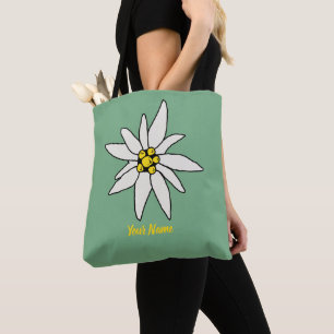 Tote Bag Edelweiss Chalet Fleur Retro Huis Vintage Alm