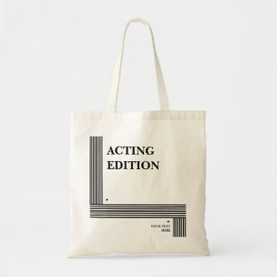 Tote Bag Édition intérimaire Jouer script stylisé