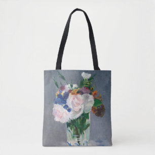 Tote Bag Edouard Manet - Fleurs dans un Vase de Cristal