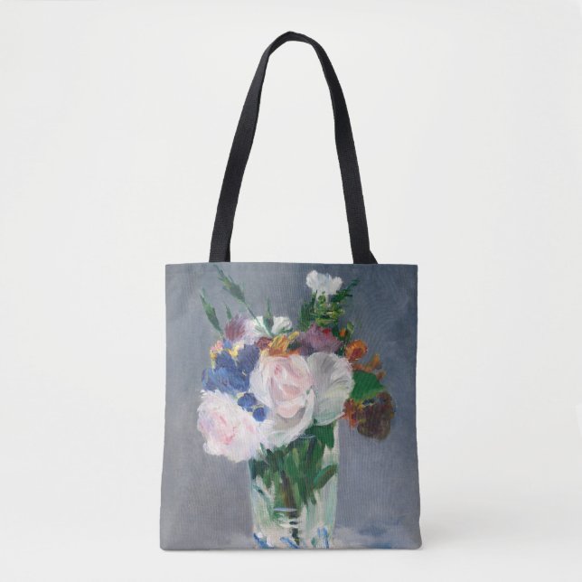 Tote Bag Edouard Manet - Fleurs dans un Vase de Cristal (Devant)
