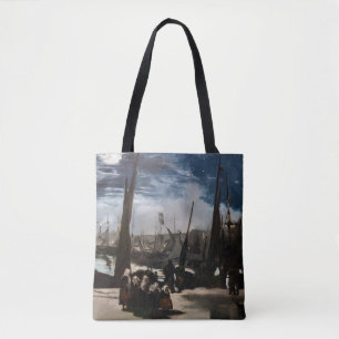 Tote Bag Edouard Manet - Le Port de Boulogne au clair de lu