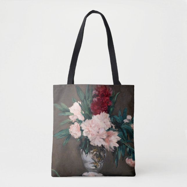 Tote Bag Edouard Manet - Vase de pivoines sur petit piédest (Devant)