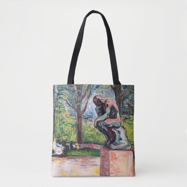 Tote Bag Edvard Munch - Le penseur de Rodin (Devant)