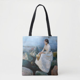 Tote Bag Edvard Munch - Nuit d'été, Enger sur la plage