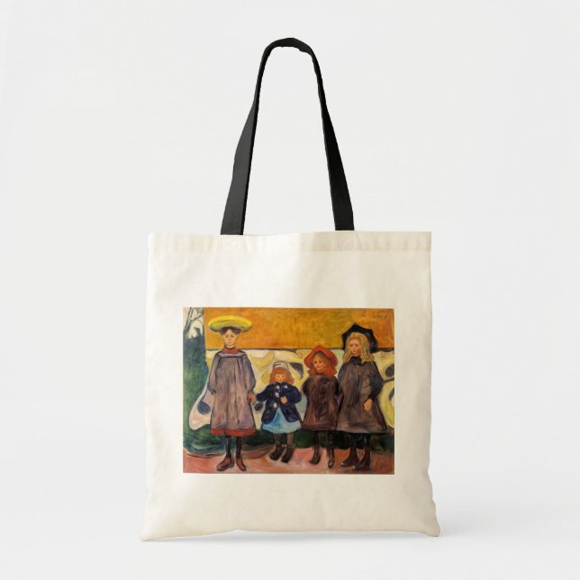 Tote Bag Edvard Munch - Quatre filles à Asgardstrand (Devant)