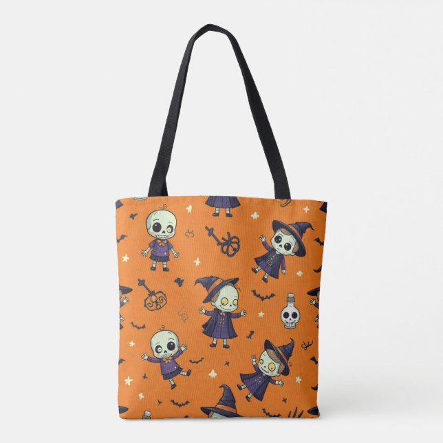 Tote Bag Éffrayant Chic Halloween Coussin - Festive (Dos)