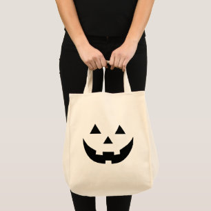 Tote Bag Éffrayant noir Jack-o'-lantern visage Halloween bo