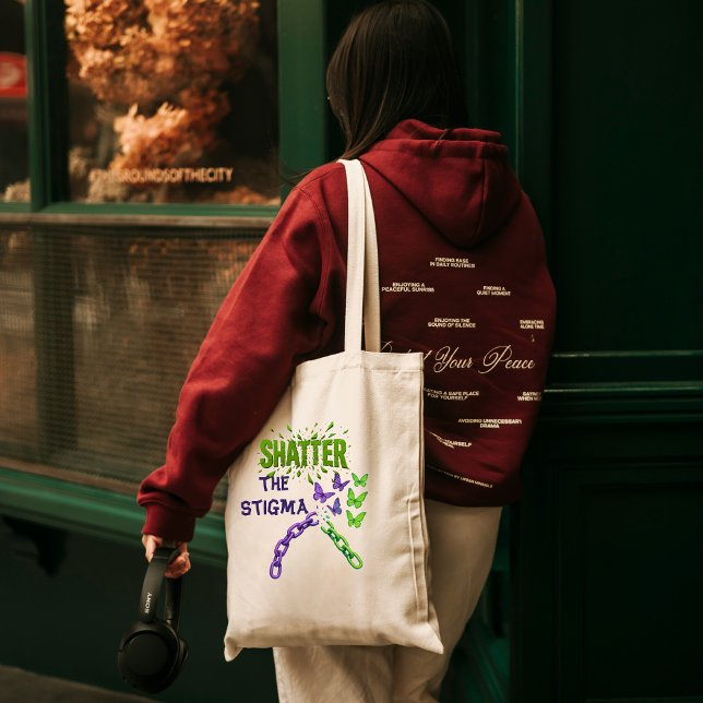 Tote Bag Effrayer la stigmatisation - Santé mentale (Créateur téléchargé)