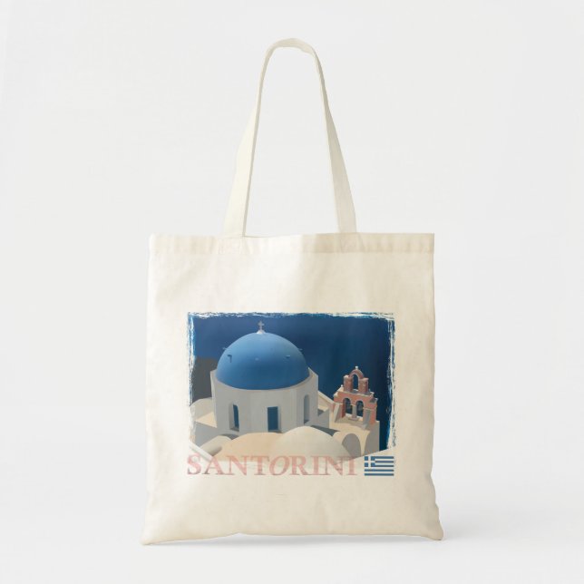 Tote Bag Église de Santorini (Devant)
