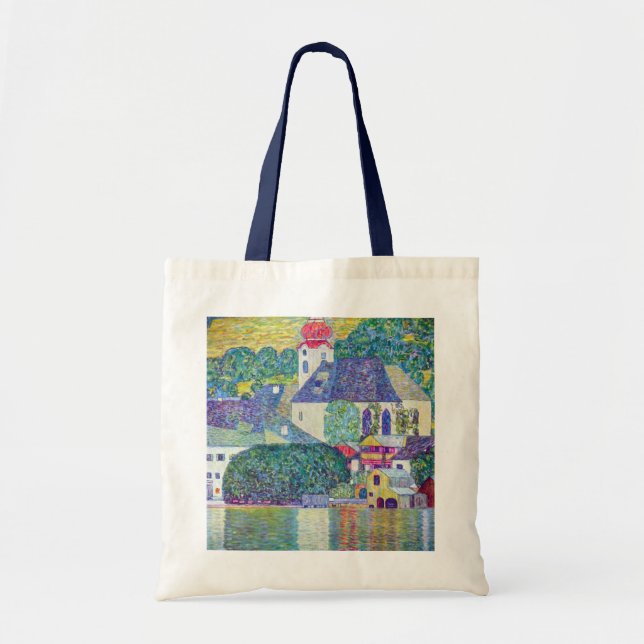 Tote Bag Eglise St Wolfgang par Gustav Klimt, Art Victorien (Devant)