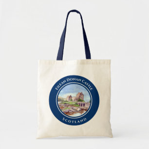 Tote Bag Eilean Donan Castle Ecosse aquarelle peinture