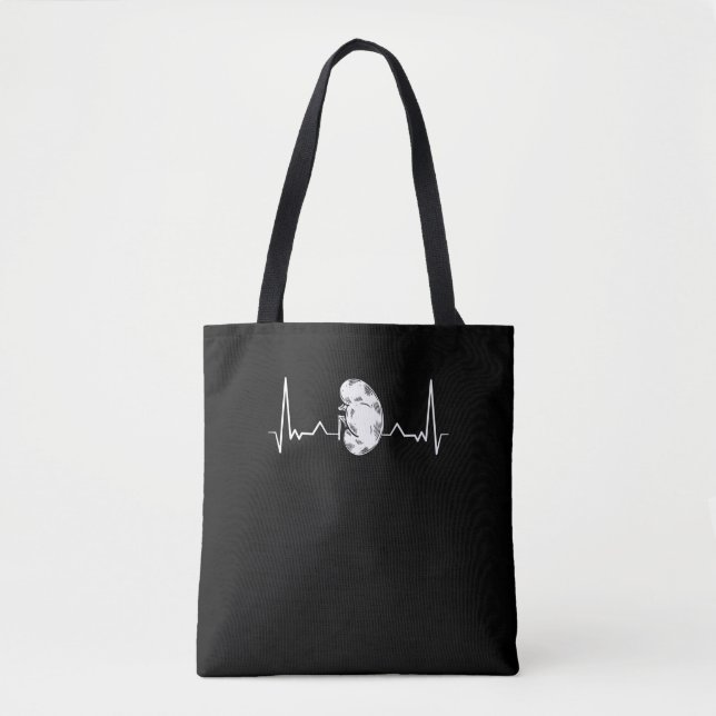 Tote Bag EKG Pulse Coeur Taux de Dialyse Infirmière techniq (Devant)