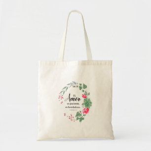 Tote Bag El amor es paciente, es bondadoso 1corintios