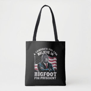 Tote Bag Élection 2024 Vote Drôle Sasquatch USA