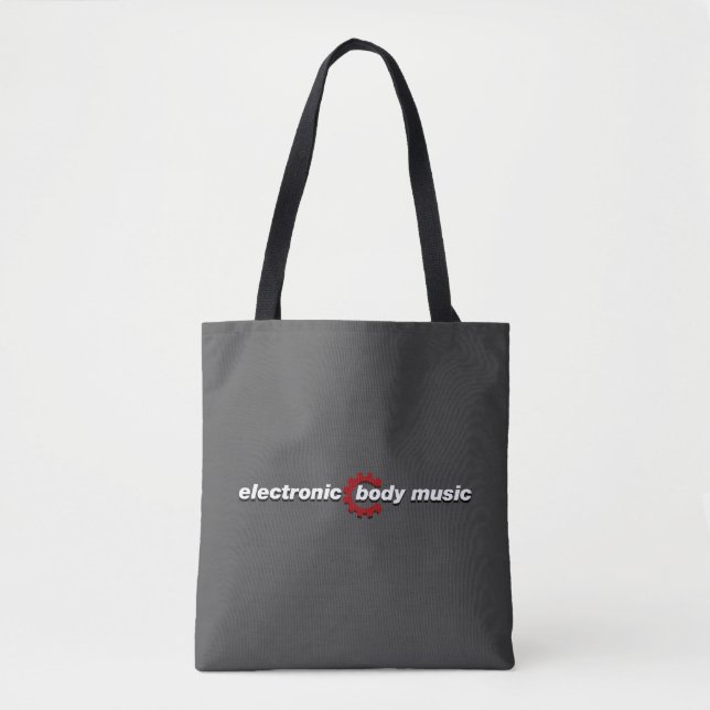 Tote Bag Electronic Body Music EBM lettrage (Devant)