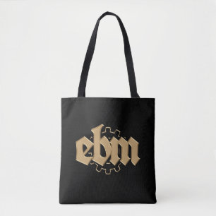 Tote Bag Electronic Body Music EBM lettrage V2