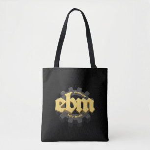 Tote Bag Electronic Body Music EBM lettrage V3