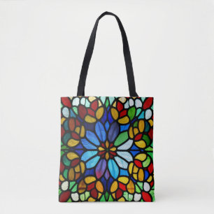 Tote Bag Élégance en verre floral