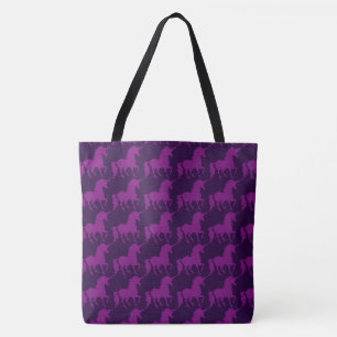 Tote Bag Élégant à la mode de licorne de motif pourpre de