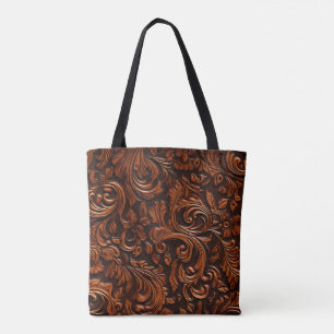 Tote Bag Élégant baroque élégant Faux Embossé Cuir
