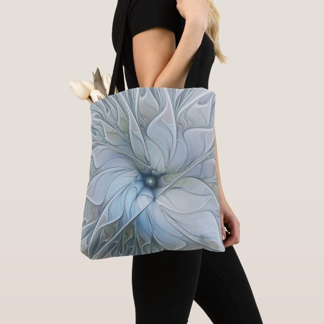 Tote Bag Elegant Beauty Modern Abstract Fractal Art Flower (De près)