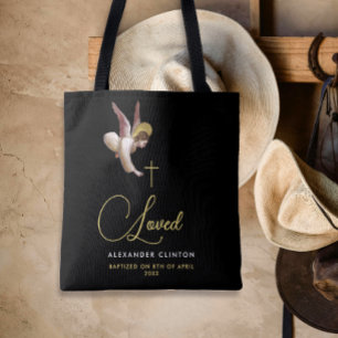 Tote Bag Élégant Black Angel élégant Bénédictions religieus