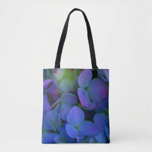 Tote Bag Élégant bleu pourpre bleu pourpre floral