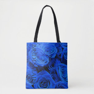 Tote Bag Elégant bleu rose bleu fleurs bleu bleu bleu flora