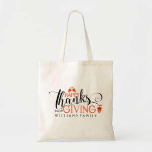 Tote Bag Elégant bon thanksgiving de conception de typograp