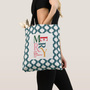Tote Bag Élégant cadeau de fête de Noël de bauble vintage