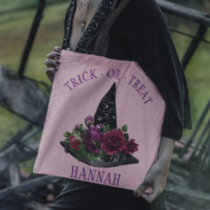 Tote Bag Élégant Casquette de sorcière Halloween réutilisab