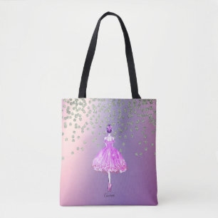 Tote Bag Élégant Chic Diamants Brillants Ballerine 