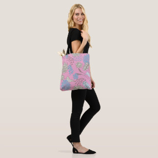 Tote Bag Élégant Chic Fleur de Fleur Rose 