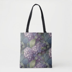 Tote Bag Elégant chic pourpre pourpre chic aquarelle fleuri
