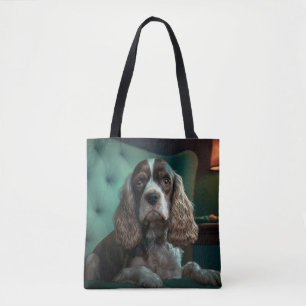 Tote Bag Elégant Cocker Spaniel Classic Portrait Design