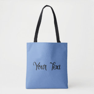 Tote Bag Élégant Cornflower Blue Ajouter votre propre texte