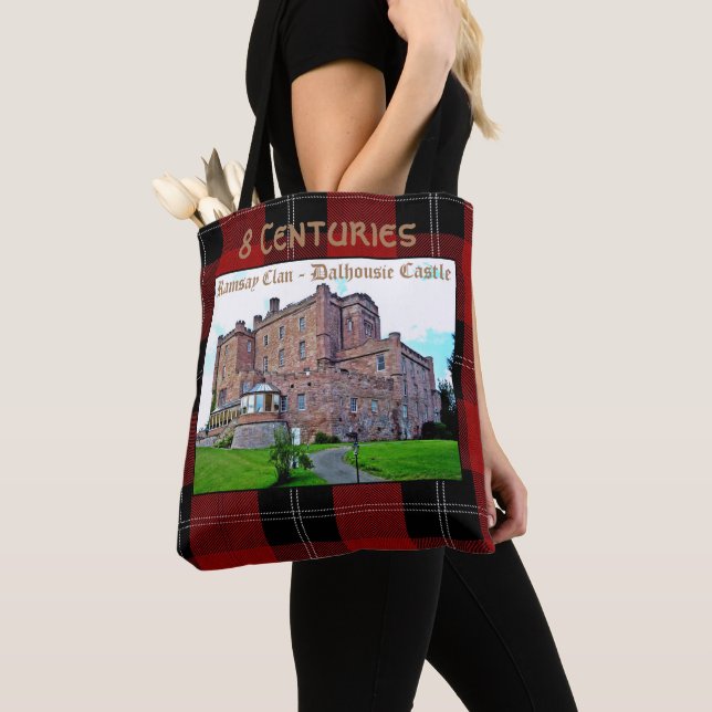 Tote Bag Elégant écossais Ramsay Clan Castle Tartan (De près)
