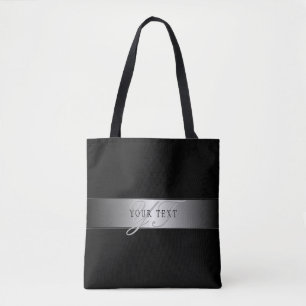 Tote Bag Élégant écriture de script de monogramme modifiabl