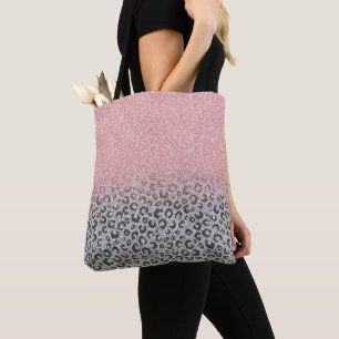 Tote Bag Élégant Empreinte de léopard de Parties scintil