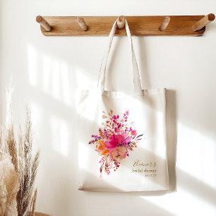 Tote Bag Élégant Favori Personnalisé de Fête de Mariage Flo